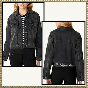 Karl Lagerfeld Black Denim Jacket XS